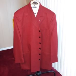 Men's 2pc Bonacci 46R dark red with black specs